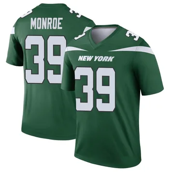 Youth Nike New York Jets Jarius Monroe Gotham Green Player Jersey - Legend