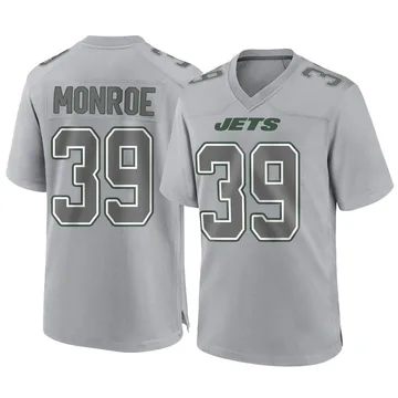 Youth Nike New York Jets Jarius Monroe Gray Atmosphere Fashion Jersey - Game