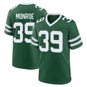 Youth Nike New York Jets Jarius Monroe Green Legacy Jersey - Game