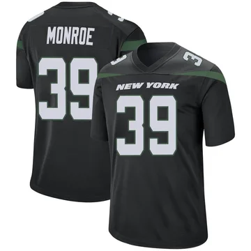 Youth Nike New York Jets Jarius Monroe Stealth Black Jersey - Game