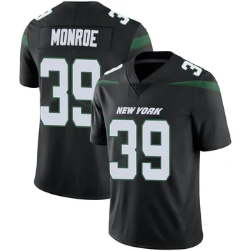 Youth Nike New York Jets Jarius Monroe Stealth Black Vapor Jersey - Limited