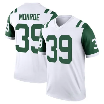 Youth Nike New York Jets Jarius Monroe White Classic Alternate Jersey - Legend