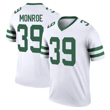 Youth Nike New York Jets Jarius Monroe White Legacy Jersey - Legend